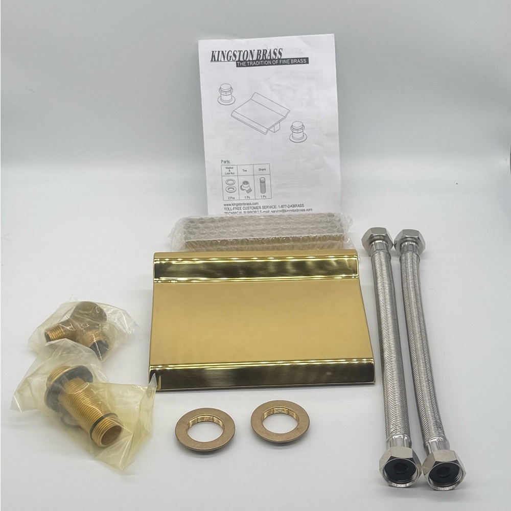 KINGSTON Milano Polished Brass Roman Tub Faucet